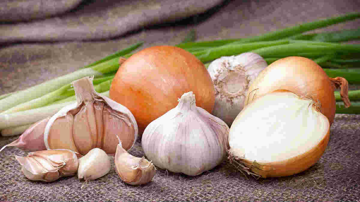 onion and garlic